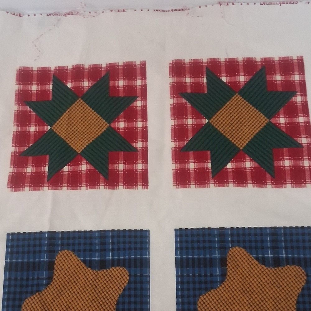 2 Vintage VIP Cranston Dreamspinners Yuletide Christmas Ornaments Fabric Panels - Picture 6 of 16